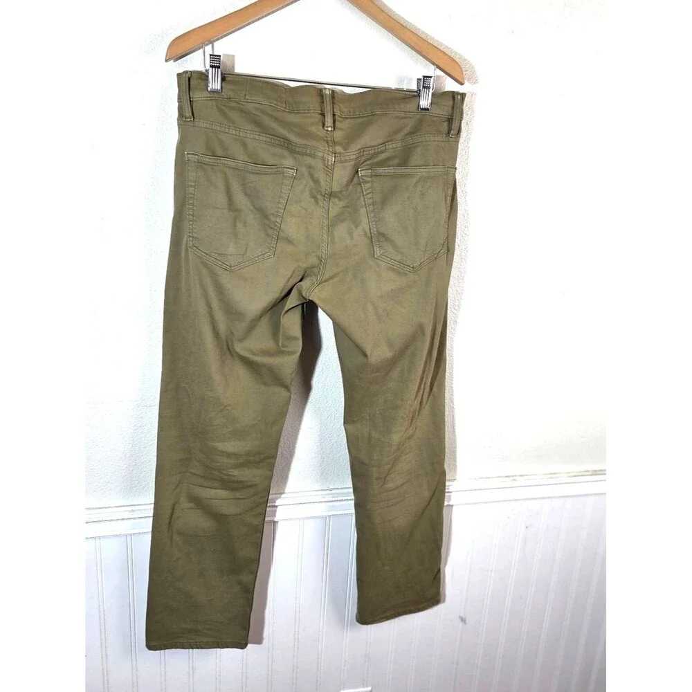 Banana Republic Slim Fit Pants 32x34 Khaki Stretch Chinos Men Distressed Knee